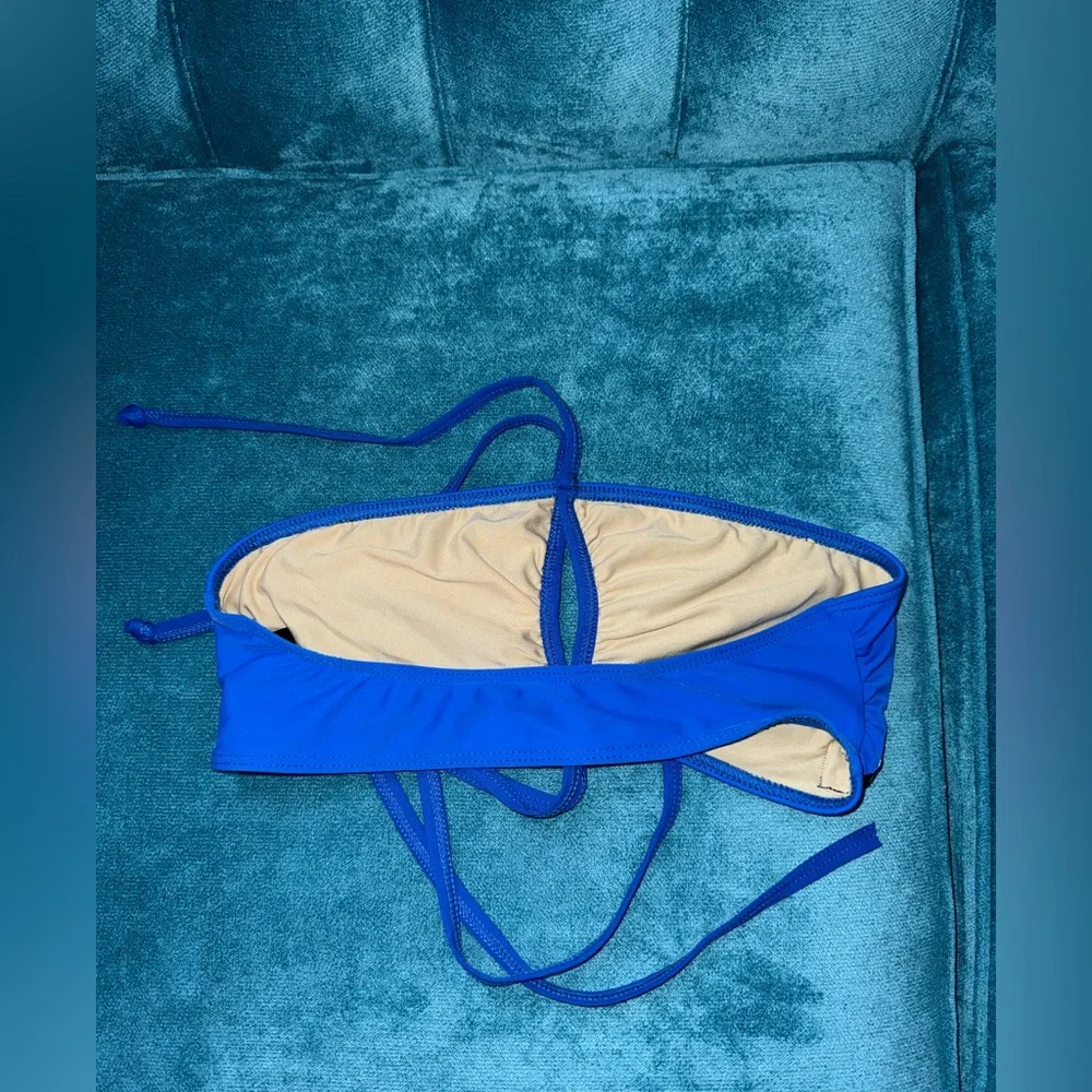 Kandi Kouture Blue Dance Tie Up Halter Crop Worn once. - Picture 2 of 3